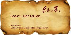 Cseri Bertalan névjegykártya