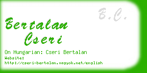 bertalan cseri business card
